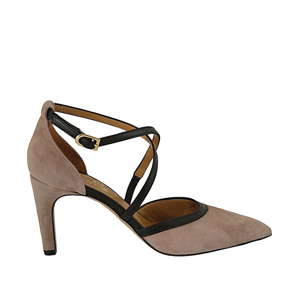 rose suede heels