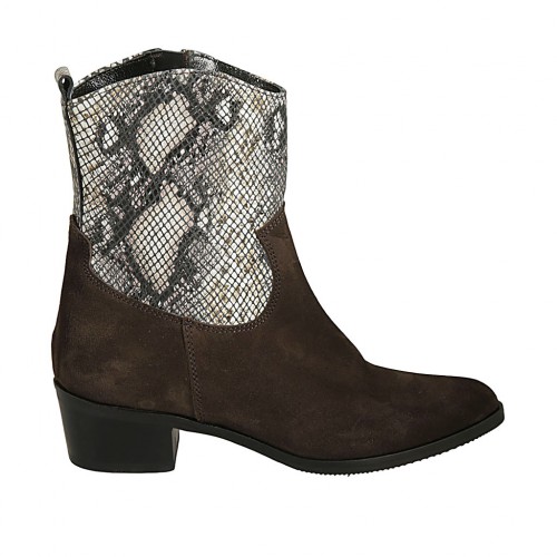 Woman's pointy texan ankle boot with...