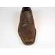 Men's laced derby shoe in brown vintage leather - Available sizes:  50