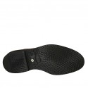 Zapato derby con cordones para hombres en piel color cuero soave  - Tallas disponibles:  46, 47