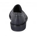 Chaussure fermée pour hommes avec elastique e bout droit en cuir noir - Pointures disponibles:  38, 47, 48, 50