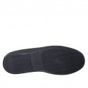 Chaussure à lacets pour hommes avec semelle amovible en cuir et daim noir  - Pointures disponibles:  37, 47
