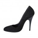 Escarpin pour femmes en daim noir talon 11 - Pointures disponibles:  31, 32