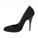 Women's pump shoe in black suede heel 11 - Available sizes:  31, 32