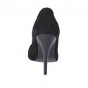 Escarpin pour femmes en daim noir talon 11 - Pointures disponibles:  31, 32