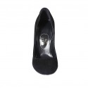 Escarpin pour femmes en daim noir talon 11 - Pointures disponibles:  31, 32