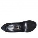 Escarpin pour femmes en daim noir talon 11 - Pointures disponibles:  31, 32