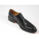 Chaussure richelieu élégant avec bout Brogue pour hommes en cuir noir - Pointures disponibles:  53, 54