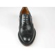 Zapato oxford con cordones y decoraciones Brogue para hombre en piel negra - Tallas disponibles:  53, 54