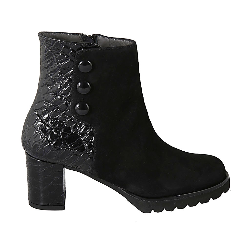 bottine a talon fermeture eclair