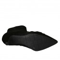 Botines a punta para mujer con cremallera en gamuza negra tacon 6 - Tallas disponibles:  31