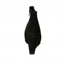 Botines para mujer con plataforma y cremallera en gamuza de color negro cuña 9 - Tallas disponibles:  42