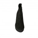 Bottines pour femmes avec fermeture éclair et plateforme en daim noir et avec talon 10 - Pointures disponibles:  42