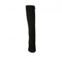 Stivale da donna in camoscio nero con accessorio e cerniera tacco 10 - Misure disponibili: 42