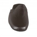 Herrenpantoffeln aus dunkelbraunem Leder - Verfügbare Größen:  47, 48, 49, 50, 51