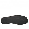 Men's slippers in dark brown leather - Available sizes:  47, 48, 49, 50, 51, 52