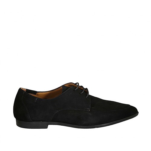 Woman's laced derby shoe with elastic...