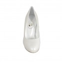 Woman's platform pump in pearled ivory leather heel 9 - Available sizes:  31