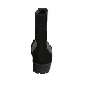 Botines para mujer con elasticos plateados en gamuza negra tacon 3 - Tallas disponibles:  44