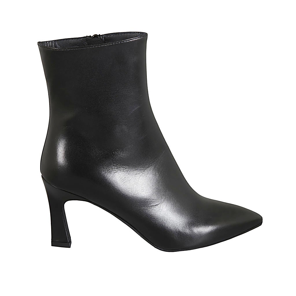 flared heel ankle boots