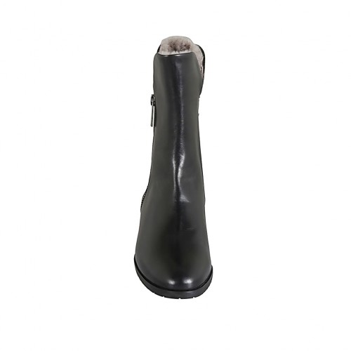 Botines de Piel Auténtica de Motocicleta para Mujer - Tienda Virtual Diana