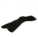 Woman's pointy boot with zipper in black suede heel 7 - Available sizes:  31, 32