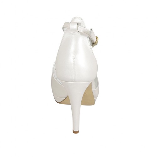 platform ivory heels