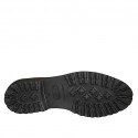 Zapato derby con cordones para mujer en piel marron claro tacon 3 - Tallas disponibles:  32, 43