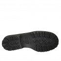 Chaussure derby à lacets pour femmes en cuir imprimé noir talon 3 - Pointures disponibles:  32, 42, 43