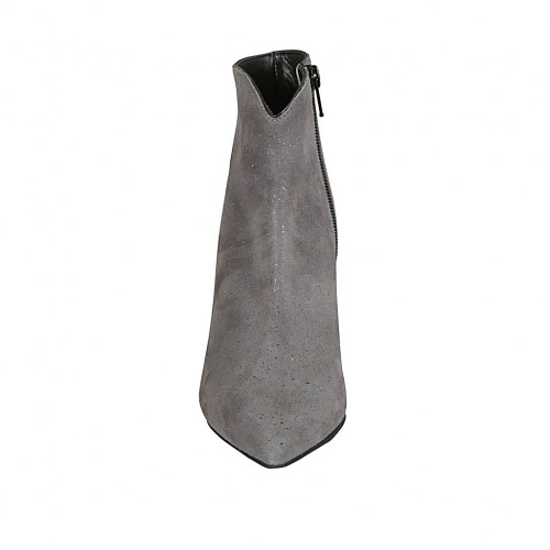 Bottines Daim Gris Clair LA SCARPA Taille 40 - Talons Hauts - Occasion Très Bon État