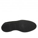 Mocasin pour femmes en daim noir talon 2 - Pointures disponibles:  32, 33, 42, 43