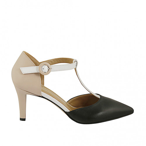 white and nude leather heel 7