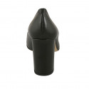 Escarpin pour femmes en cuir noir talon 8 - Pointures disponibles:  32