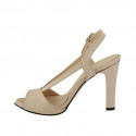 Sandale pour femmes en cuir nue talon 10 - Pointures disponibles:  31, 42