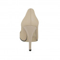 Woman's pointy pump shoe in nude leather heel 11 - Available sizes:  31