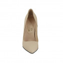 Woman's pointy pump shoe in nude leather heel 11 - Available sizes:  31