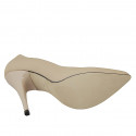 Décolleté a punta da donna in pelle nude tacco 11 - Misure disponibili: 31
