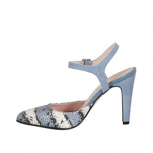 Woman's slingback pump with ankle strap 
