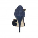 Escarpin ouvert pour femmes avec courroie en daim bleu talon 11 - Pointures disponibles:  31, 42