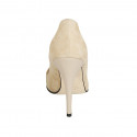 Escarpin à bout pointu pour femmes en daim beige sable talon 11 - Pointures disponibles:  31, 42