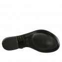 Zapato mule para mujer en piel y charol imprimido negro tacon 1 - Tallas disponibles:  43, 45
