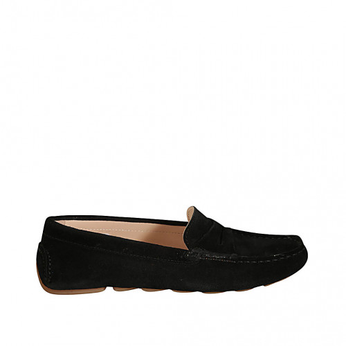 mocassin femme daim