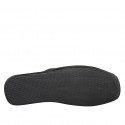 Men's slippers in black leather - Available sizes:  47, 48, 49, 50