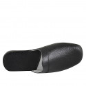 Zapatilla para hombre en piel color negro - Tallas disponibles:  47, 48, 49, 50, 51