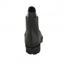 Bottines pour femmes avec élastiques gris en cuir noir talon 3 - Pointures disponibles:  33, 44