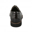 Chaussure derby pour femmes à lacets en cuir verni imprimé bronze talon 3 - Pointures disponibles:  44