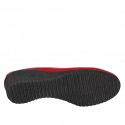 Zapato de salon para mujer en charol rojo cuña 4 - Tallas disponibles:  42