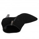 Woman's pointy ankle boot with zipper in black suede heel 11 - Available sizes:  31, 42