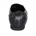 Mocassin avec elastique et glands pour femmes en cuir noir talon 1 - Pointures disponibles:  43