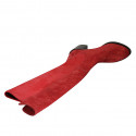Botas altas para mujer en gamuza y material elastico rojo con tacon 6 - Tallas disponibles:  34, 43